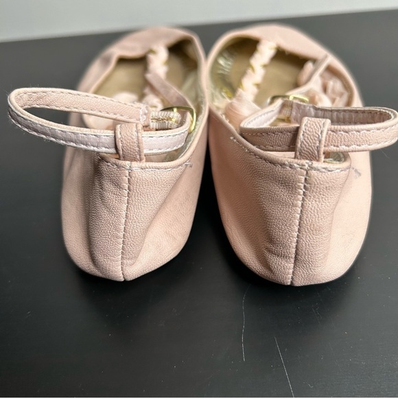Bold in Ballerina  by atmosphere Pink Ballet Flats with Ankle Ribbon Wrap Size 5 - Picture 9 of 10